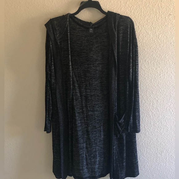 Lildy L/XL Gray-Streak Cardigan w/ Hood - Picture 1 of 4